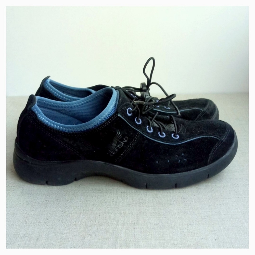 Dansko Women EU 38 Black Suede Oxfords Shoes